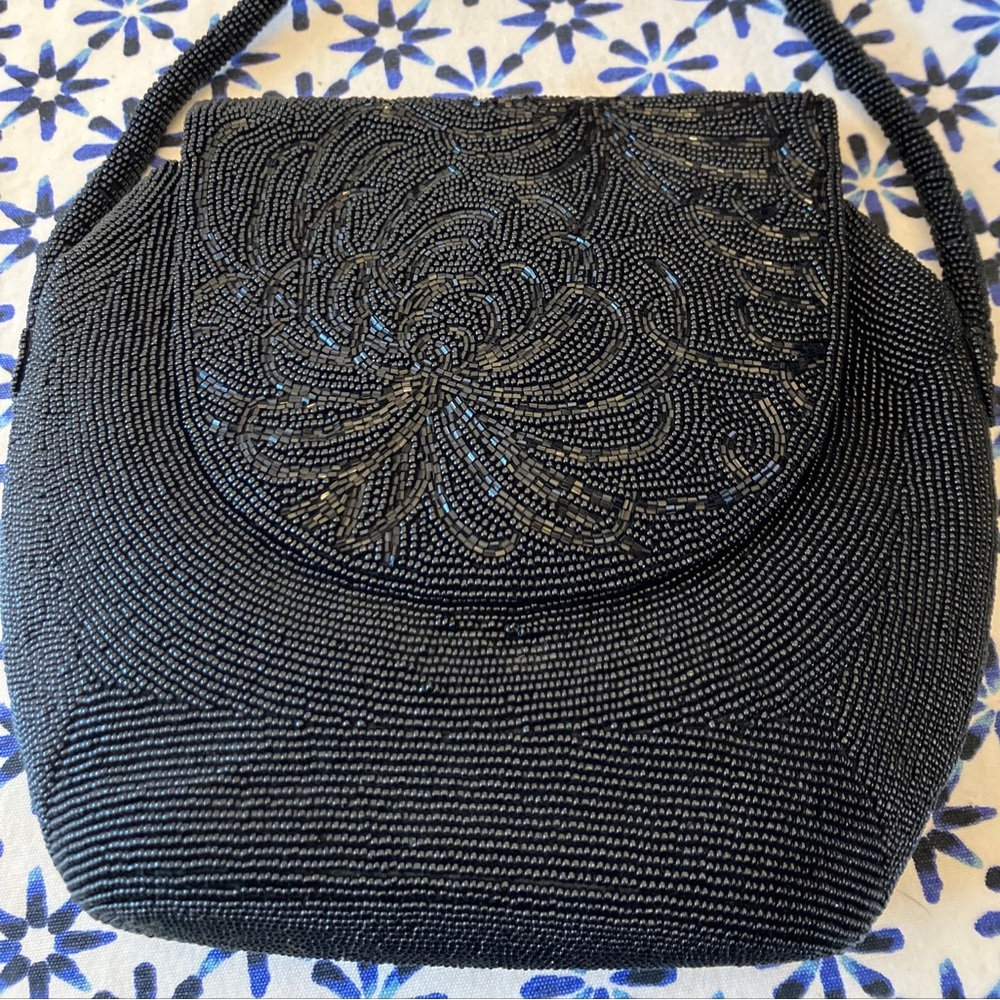 Beautiful unique Handmade Hand beaded chrysanthemum design bag